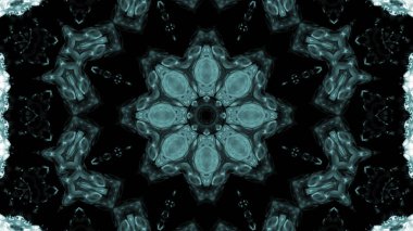 Soyut boya fırça mürekkep patlayabilir formanın düzgün kavramı simetrik desen süs dekoratif Kaleidoscope hareketi geometrik daire ve yıldız şekli