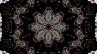 Soyut boya fırça mürekkep patlayabilir formanın düzgün kavramı simetrik desen süs dekoratif Kaleidoscope hareketi geometrik daire ve yıldız şekli