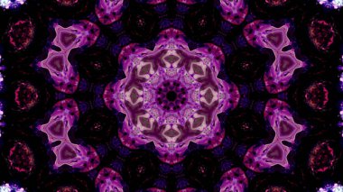 Soyut boya fırça mürekkep patlayabilir formanın düzgün kavramı simetrik desen süs dekoratif Kaleidoscope hareketi geometrik daire ve yıldız şekli