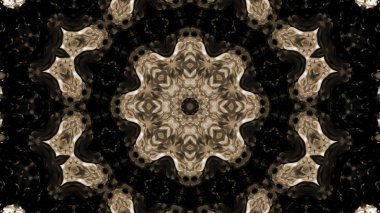 Soyut boya fırça mürekkep patlayabilir formanın düzgün kavramı simetrik desen süs dekoratif Kaleidoscope hareketi geometrik daire ve yıldız şekli