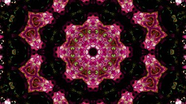 Soyut boya fırça mürekkep patlayabilir formanın düzgün kavramı simetrik desen süs dekoratif Kaleidoscope hareketi geometrik daire ve yıldız şekli