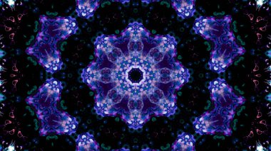 Soyut boya fırça mürekkep patlayabilir formanın düzgün kavramı simetrik desen süs dekoratif Kaleidoscope hareketi geometrik daire ve yıldız şekli