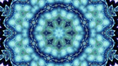 Soyut boya fırça mürekkep patlayabilir formanın düzgün kavramı simetrik desen süs dekoratif Kaleidoscope hareketi geometrik daire ve yıldız şekli