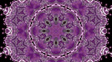 Soyut boya fırça mürekkep patlayabilir formanın düzgün kavramı simetrik desen süs dekoratif Kaleidoscope hareketi geometrik daire ve yıldız şekli