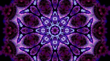 Soyut boya fırça mürekkep patlayabilir formanın düzgün kavramı simetrik desen süs dekoratif Kaleidoscope hareketi geometrik daire ve yıldız şekli