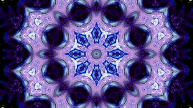 Soyut boya fırça mürekkep patlayabilir formanın düzgün kavramı simetrik desen süs dekoratif Kaleidoscope hareketi geometrik daire ve yıldız şekli