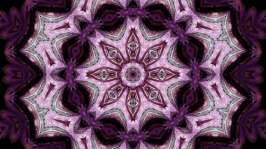 Soyut boya fırça mürekkep patlayabilir formanın düzgün kavramı simetrik desen süs dekoratif Kaleidoscope hareketi geometrik daire ve yıldız şekli