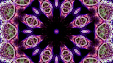 Soyut boya fırça mürekkep patlayabilir formanın düzgün kavramı simetrik desen süs dekoratif Kaleidoscope hareketi geometrik daire ve yıldız şekli