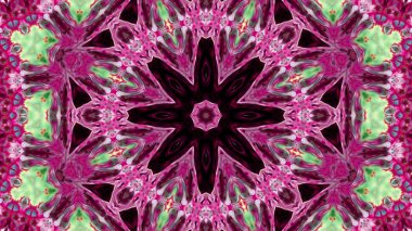 Soyut boya fırça mürekkep patlayabilir formanın düzgün kavramı simetrik desen süs dekoratif Kaleidoscope hareketi geometrik daire ve yıldız şekli