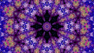 Soyut boya fırça mürekkep patlayabilir formanın düzgün kavramı simetrik desen süs dekoratif Kaleidoscope hareketi geometrik daire ve yıldız şekli