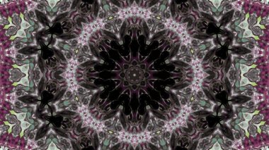 Soyut boya fırça mürekkep patlayabilir formanın düzgün kavramı simetrik desen süs dekoratif Kaleidoscope hareketi geometrik daire ve yıldız şekli