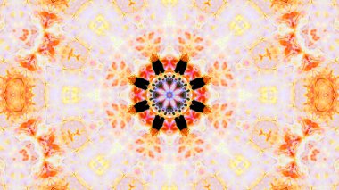 Soyut boya fırça mürekkep patlayabilir formanın düzgün kavramı simetrik desen süs dekoratif Kaleidoscope hareketi geometrik daire ve yıldız şekli