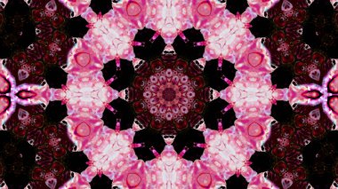 Soyut boya fırça mürekkep patlayabilir formanın düzgün kavramı simetrik desen süs dekoratif Kaleidoscope hareketi geometrik daire ve yıldız şekli