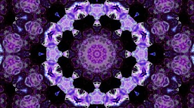 Soyut boya fırça mürekkep patlayabilir formanın düzgün kavramı simetrik desen süs dekoratif Kaleidoscope hareketi geometrik daire ve yıldız şekli