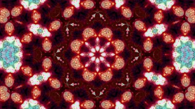 Soyut boya fırça mürekkep patlayabilir formanın düzgün kavramı simetrik desen süs dekoratif Kaleidoscope hareketi geometrik daire ve yıldız şekli