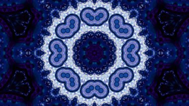 Soyut boya fırça mürekkep patlayabilir formanın düzgün kavramı simetrik desen süs dekoratif Kaleidoscope hareketi geometrik daire ve yıldız şekli