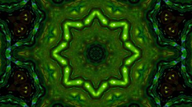 Soyut boya fırça mürekkep patlayabilir formanın düzgün kavramı simetrik desen süs dekoratif Kaleidoscope hareketi geometrik daire ve yıldız şekli