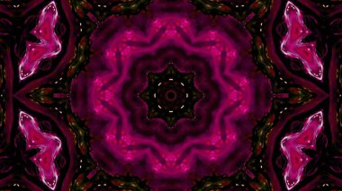 Soyut boya fırça mürekkep patlayabilir formanın düzgün kavramı simetrik desen süs dekoratif Kaleidoscope hareketi geometrik daire ve yıldız şekli