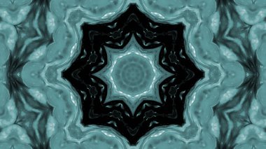 Soyut boya fırça mürekkep patlayabilir formanın düzgün kavramı simetrik desen süs dekoratif Kaleidoscope hareketi geometrik daire ve yıldız şekli