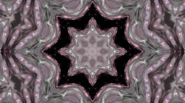 Soyut boya fırça mürekkep patlayabilir formanın düzgün kavramı simetrik desen süs dekoratif Kaleidoscope hareketi geometrik daire ve yıldız şekli