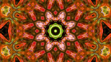 Soyut boya fırça mürekkep patlayabilir formanın düzgün kavramı simetrik desen süs dekoratif Kaleidoscope hareketi geometrik daire ve yıldız şekli