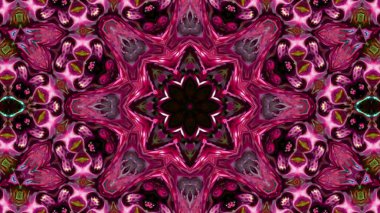 Soyut boya fırça mürekkep patlayabilir formanın düzgün kavramı simetrik desen süs dekoratif Kaleidoscope hareketi geometrik daire ve yıldız şekli