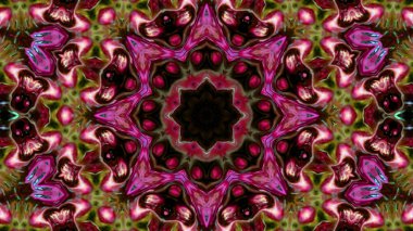 Soyut boya fırça mürekkep patlayabilir formanın düzgün kavramı simetrik desen süs dekoratif Kaleidoscope hareketi geometrik daire ve yıldız şekli