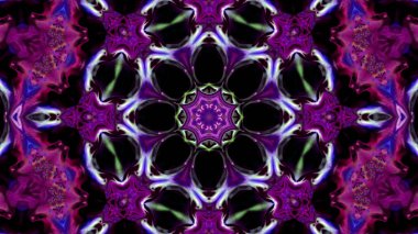 Soyut boya fırça mürekkep patlayabilir formanın düzgün kavramı simetrik desen süs dekoratif Kaleidoscope hareketi geometrik daire ve yıldız şekli