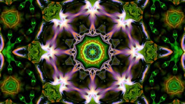 Soyut boya fırça mürekkep patlayabilir formanın düzgün kavramı simetrik desen süs dekoratif Kaleidoscope hareketi geometrik daire ve yıldız şekli