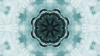 Soyut boya fırça mürekkep patlayabilir formanın düzgün kavramı simetrik desen süs dekoratif Kaleidoscope hareketi geometrik daire ve yıldız şekli