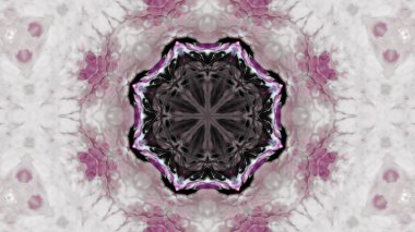 Soyut boya fırça mürekkep patlayabilir formanın düzgün kavramı simetrik desen süs dekoratif Kaleidoscope hareketi geometrik daire ve yıldız şekli