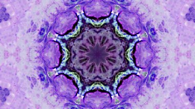 Soyut boya fırça mürekkep patlayabilir formanın düzgün kavramı simetrik desen süs dekoratif Kaleidoscope hareketi geometrik daire ve yıldız şekli