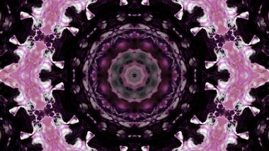 Soyut boya fırça mürekkep patlayabilir formanın düzgün kavramı simetrik desen süs dekoratif Kaleidoscope hareketi geometrik daire ve yıldız şekli