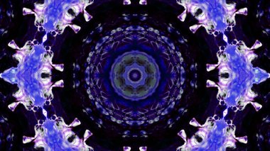 Soyut boya fırça mürekkep patlayabilir formanın düzgün kavramı simetrik desen süs dekoratif Kaleidoscope hareketi geometrik daire ve yıldız şekli