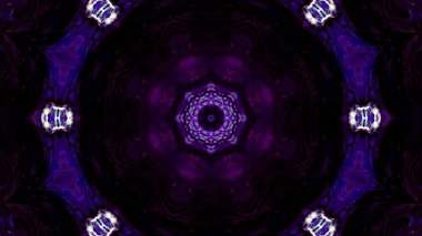 Soyut boya fırça mürekkep patlayabilir formanın düzgün kavramı simetrik desen süs dekoratif Kaleidoscope hareketi geometrik daire ve yıldız şekli