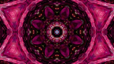 Soyut boya fırça mürekkep patlayabilir formanın düzgün kavramı simetrik desen süs dekoratif Kaleidoscope hareketi geometrik daire ve yıldız şekli