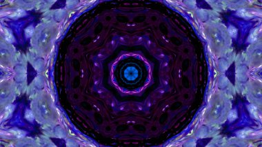 Soyut boya fırça mürekkep patlayabilir formanın düzgün kavramı simetrik desen süs dekoratif Kaleidoscope hareketi geometrik daire ve yıldız şekli