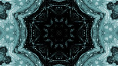 Soyut boya fırça mürekkep patlayabilir formanın düzgün kavramı simetrik desen süs dekoratif Kaleidoscope hareketi geometrik daire ve yıldız şekli