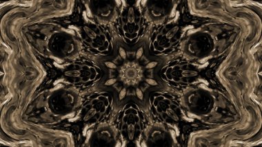 Soyut boya fırça mürekkep patlayabilir formanın düzgün kavramı simetrik desen süs dekoratif Kaleidoscope hareketi geometrik daire ve yıldız şekli