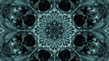 Soyut boya fırça mürekkep patlayabilir formanın düzgün kavramı simetrik desen süs dekoratif Kaleidoscope hareketi geometrik daire ve yıldız şekli