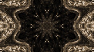 Soyut boya fırça mürekkep patlayabilir formanın düzgün kavramı simetrik desen süs dekoratif Kaleidoscope hareketi geometrik daire ve yıldız şekli