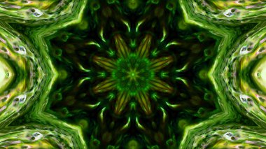 Soyut boya fırça mürekkep patlayabilir formanın düzgün kavramı simetrik desen süs dekoratif Kaleidoscope hareketi geometrik daire ve yıldız şekli