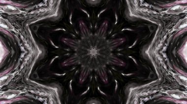 Soyut boya fırça mürekkep patlayabilir formanın düzgün kavramı simetrik desen süs dekoratif Kaleidoscope hareketi geometrik daire ve yıldız şekli