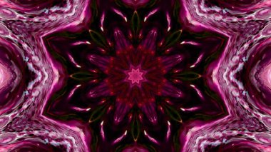 Soyut boya fırça mürekkep patlayabilir formanın düzgün kavramı simetrik desen süs dekoratif Kaleidoscope hareketi geometrik daire ve yıldız şekli