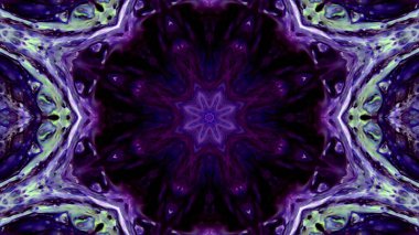 Soyut boya fırça mürekkep patlayabilir formanın düzgün kavramı simetrik desen süs dekoratif Kaleidoscope hareketi geometrik daire ve yıldız şekli