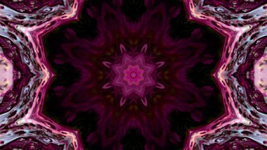 Soyut boya fırça mürekkep patlayabilir formanın düzgün kavramı simetrik desen süs dekoratif Kaleidoscope hareketi geometrik daire ve yıldız şekli