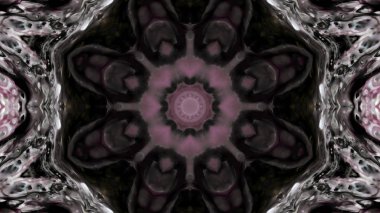 Soyut boya fırça mürekkep patlayabilir formanın düzgün kavramı simetrik desen süs dekoratif Kaleidoscope hareketi geometrik daire ve yıldız şekli