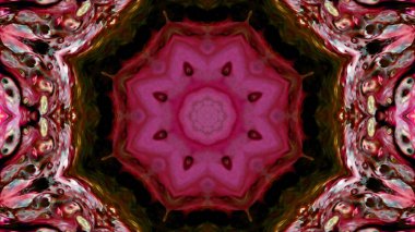 Soyut boya fırça mürekkep patlayabilir formanın düzgün kavramı simetrik desen süs dekoratif Kaleidoscope hareketi geometrik daire ve yıldız şekli