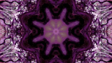 Soyut boya fırça mürekkep patlayabilir formanın düzgün kavramı simetrik desen süs dekoratif Kaleidoscope hareketi geometrik daire ve yıldız şekli