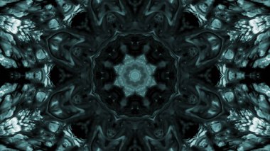 Soyut boya fırça mürekkep patlayabilir formanın düzgün kavramı simetrik desen süs dekoratif Kaleidoscope hareketi geometrik daire ve yıldız şekli